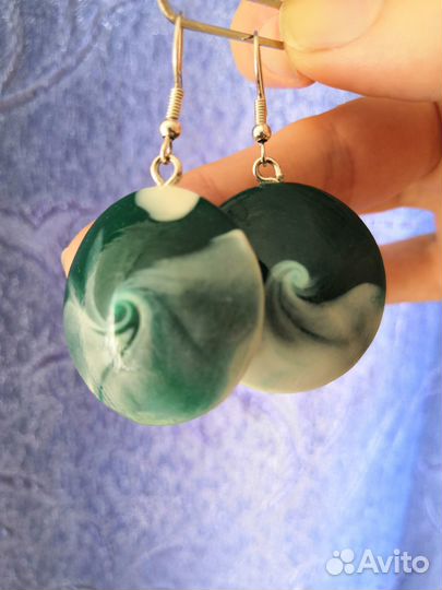 Серьги из полимерной глины