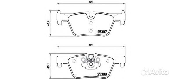 Колодки зад BMW X3 F25 09/10 P06071 Brembo