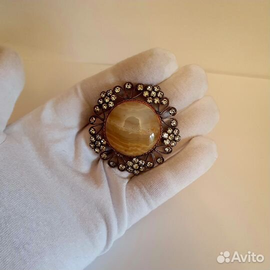 Винтаж Чехословакия серебро брошь