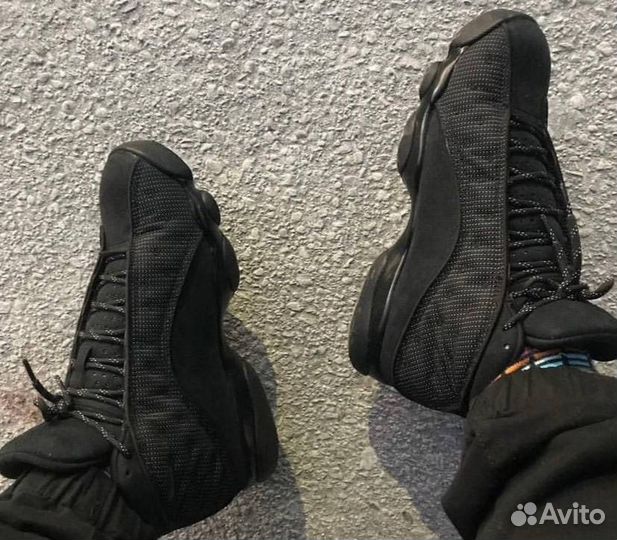 Кроссовки nike air jordan 13 black cat