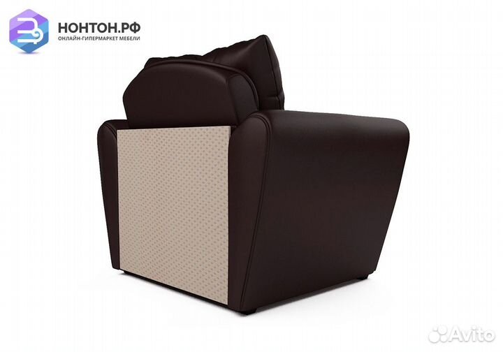 Кресло выкатное Квартет экокожа коричневая