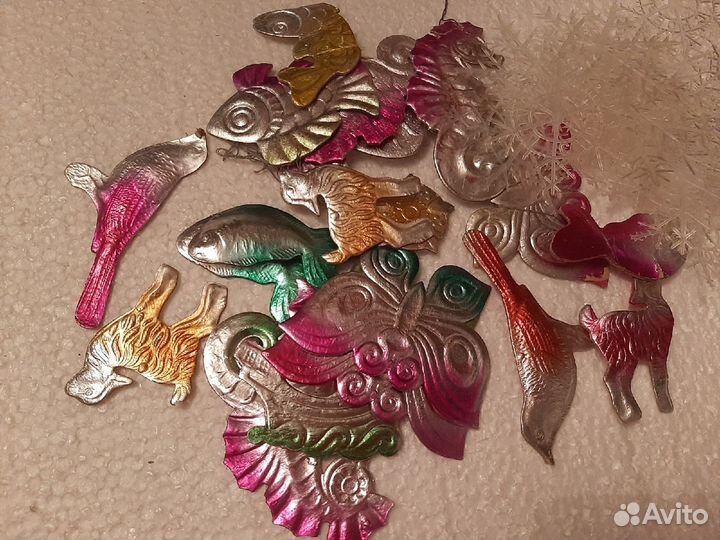 Елочные игрушки,звезда,снегурочка СССР