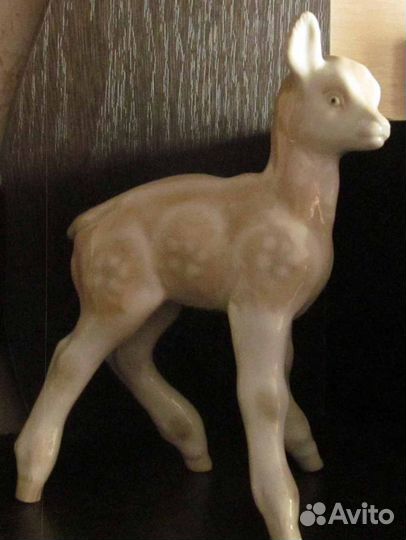 Статуэтка СССР Дулёво, Оленёнок(без уха)