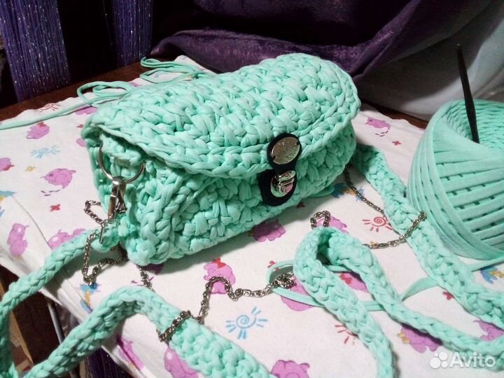 Вязаные корзинки ручной работы