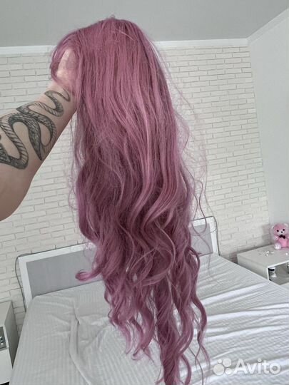 Парик розовый