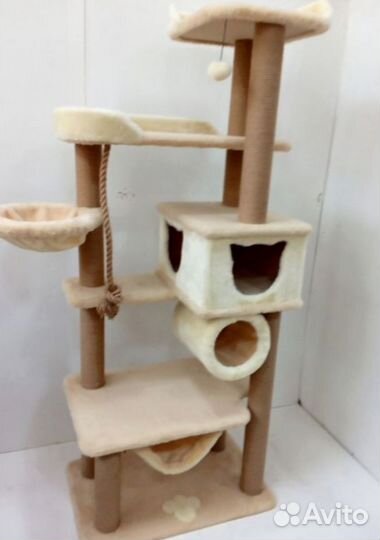 Качественный когтеточка игровой комплекс для крупных кошек высота 186 с гарантией