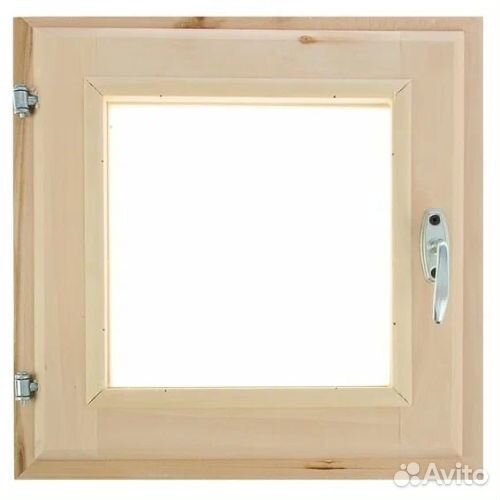Окно для бани 40х50 с ручкой (стеклопакет,липа)