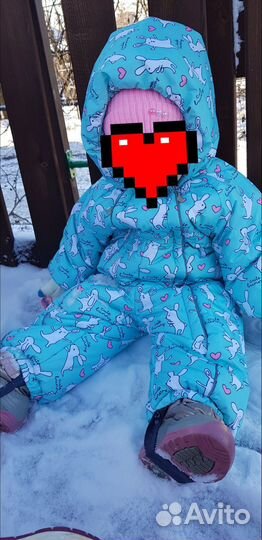 Зимний комбинезон для девочки 74
