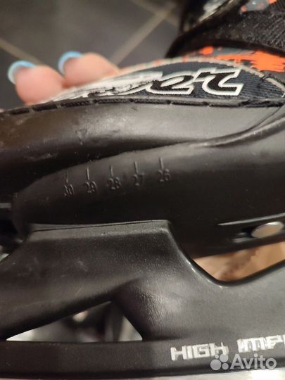 Коньки раздвижные, размер 26-30