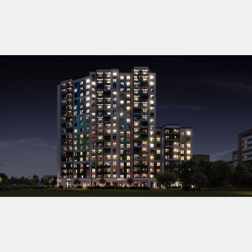 2-к. квартира, 54,7 м², 6/15 эт.