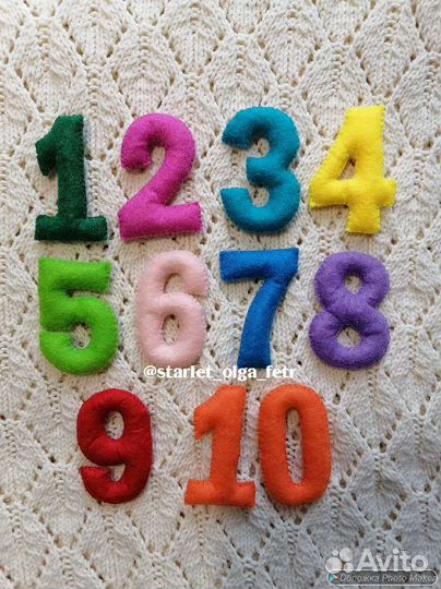 Цифры из фетра, счёт, развивашки