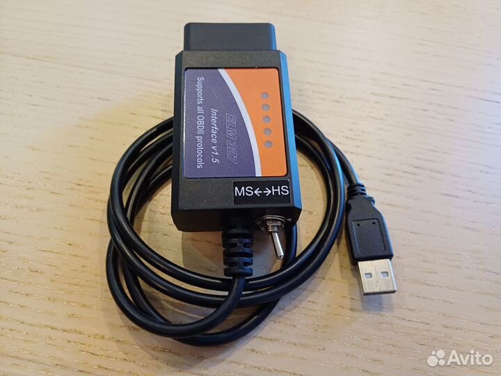 Сканер elm327 Forscan usb с переключателем HS/MS