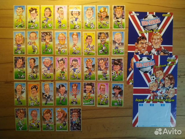 Наклейки от жвачки. Euro-Football (Dunkin)