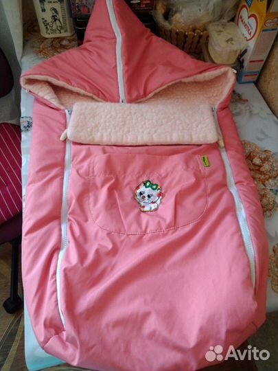 Детский меховой конверт