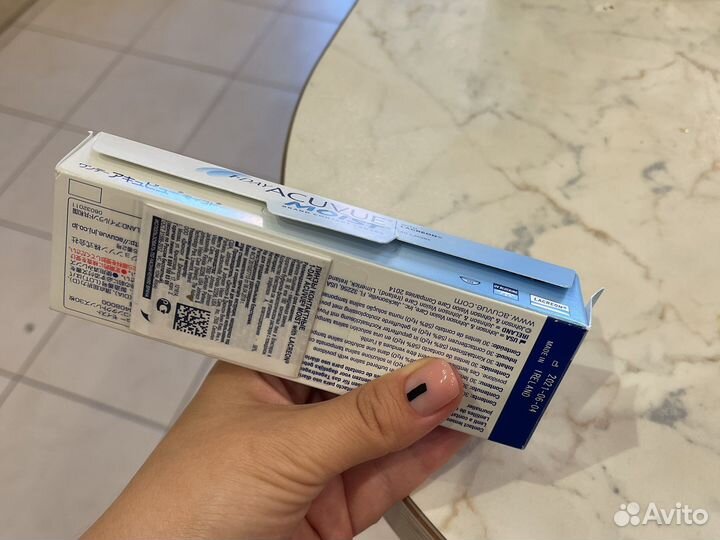 Линзы контактные acuvue moist -8.0, -9.0