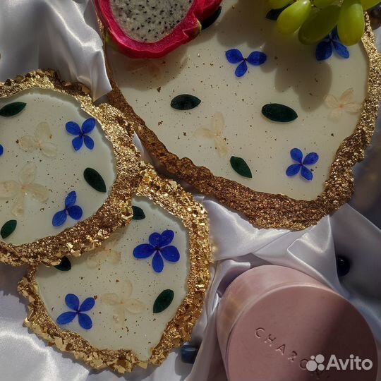 Сервировочный набор посуды из эпоксидной смолы