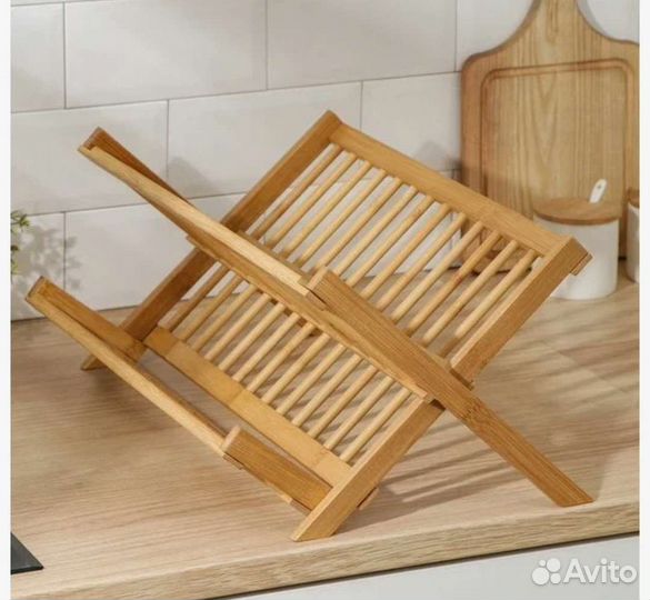 Подставка (сушка, сушилка) для посуды бамбук нов
