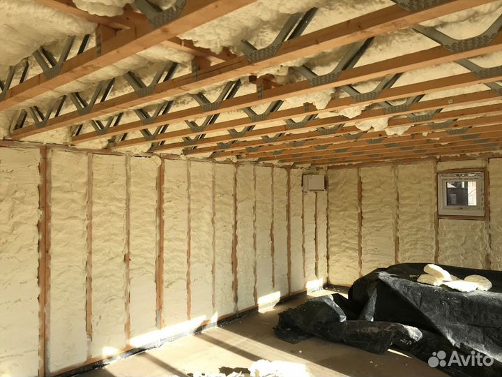 Утепление пенополиуретаном складов/ангаров