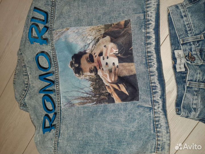 Джинсовая куртка, юбка, шорты