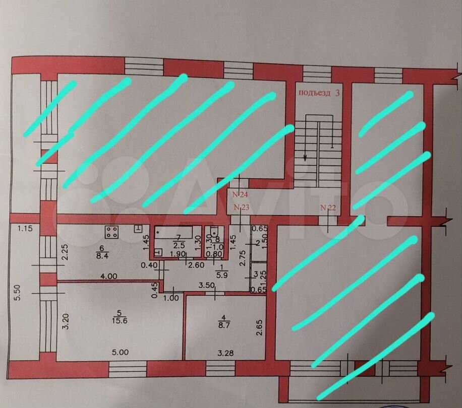 2-к. квартира, 43,9 м², 2/3 эт.