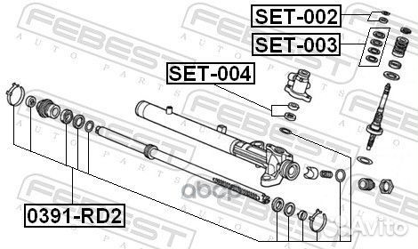 Сальник рулевой рейки (ремкомплект) SET004 Febest
