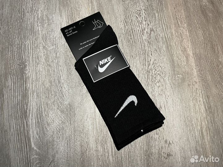 Носки найк высокие черные