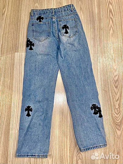 Chrome hearts джинсы женские новые