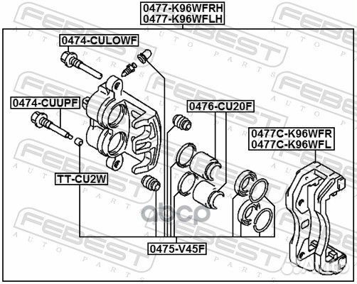 Поршень суппорта 0476-CU20F 0476-CU20F Febest