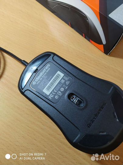 Мышь проводная SteelSeries Rival 100 White