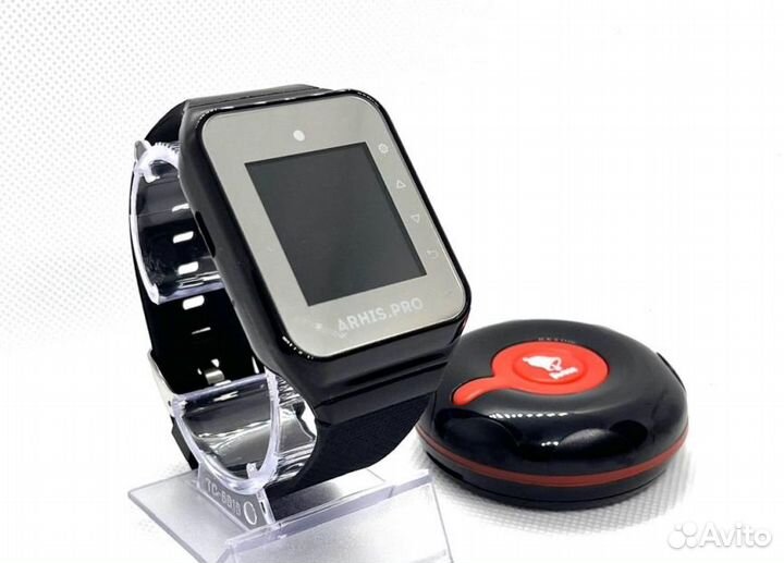 Кнопка вызова персонала и часы пейджер Популяр