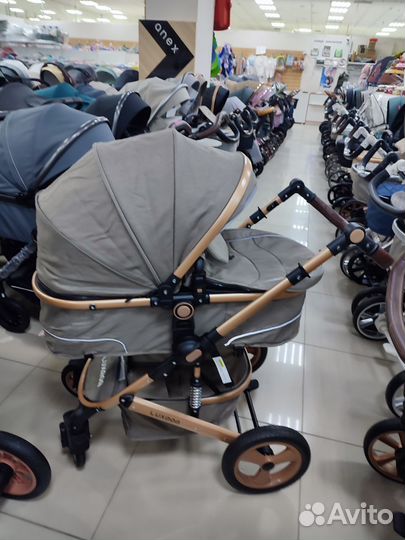 LuxMom 518 3в1 с перекидной ручкой. зеленый