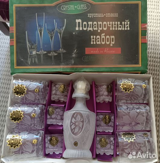 Графин,6 стопок, 6 стаканов