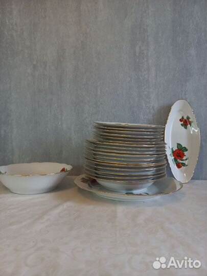 Набор посуды фарфоровая, 20 предметов. Торг