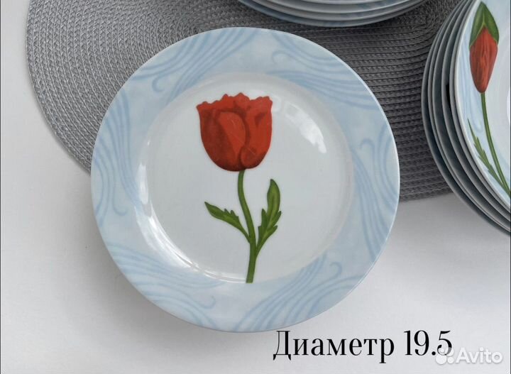 Набор посуды, сервиз из тарелок на 6 персон