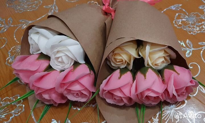 Букет из мыльных роз
