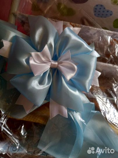 Лента на выписку,голубая