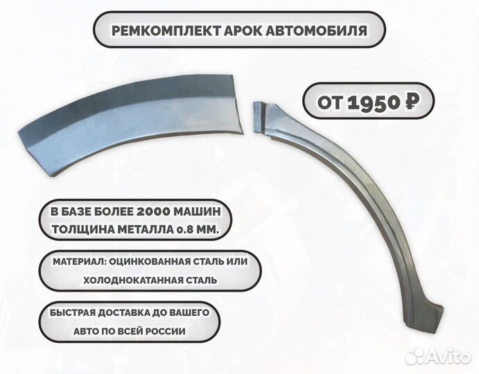 Ремонтные арки (ремкомплект) на машину