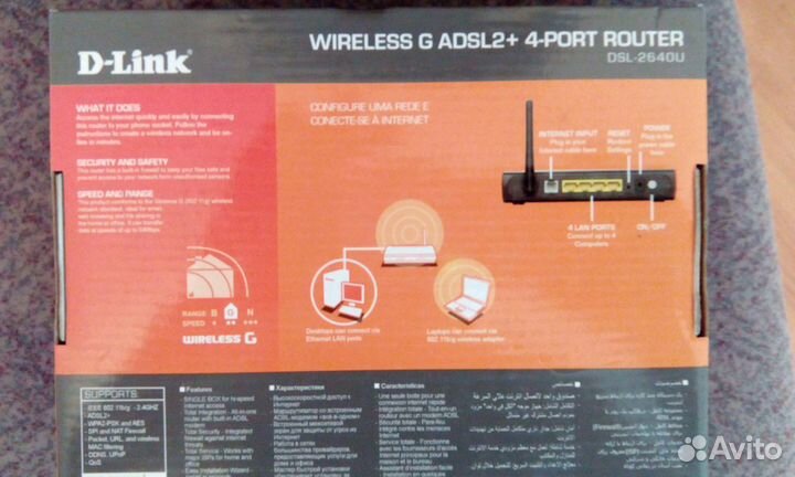 D-link 2+4 port Router для дома и офиса