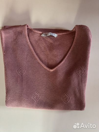 Розовая майка из шелка Tempo Paris