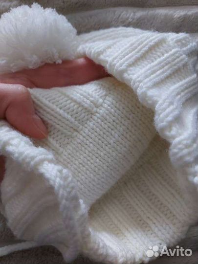 Шапка детская зимняя 46-48, ручная работа