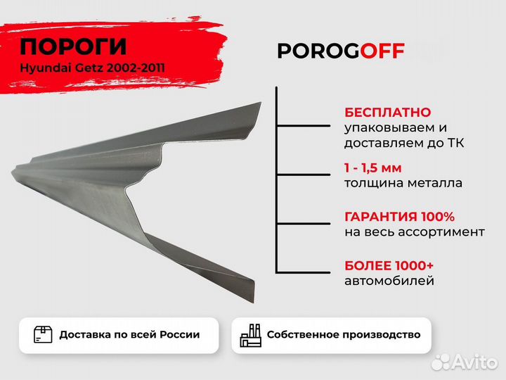 Ремонтные пороги Hyundai Getz