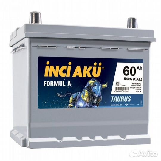 Аккумулятор Inci AKU Formul A 60R (борт) обр. пол