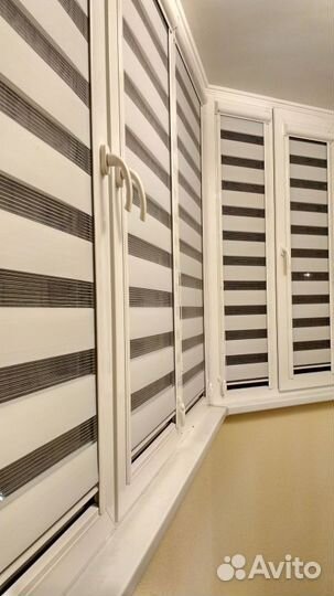 Рулонные шторы день ночь зебра Y214