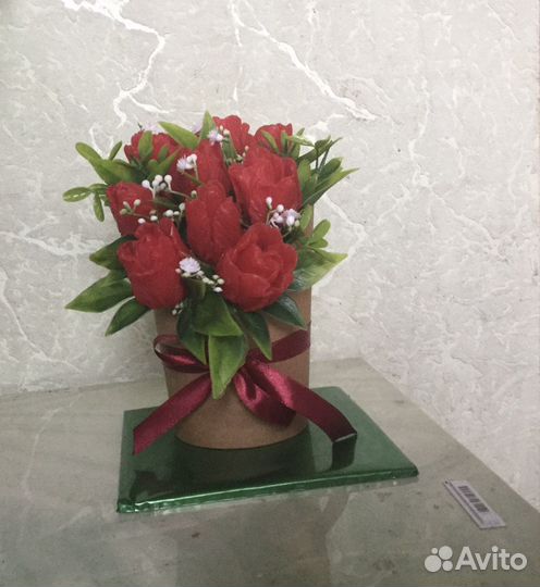 Букет из мыльных роз