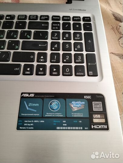 Ноутбук asus k56c