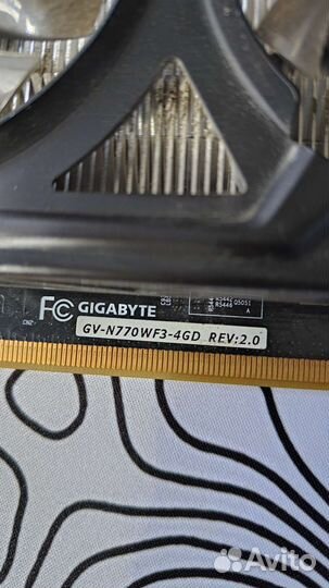 Видеокарта gigabyte GeForce GTX 770 4Гб