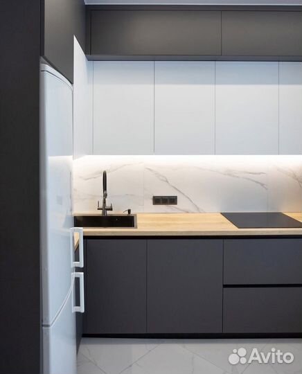 Кухня угловая мокрый асфальт