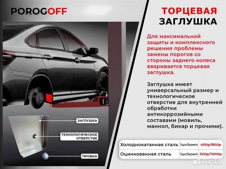 Ремонтные пороги Hyundai Accent