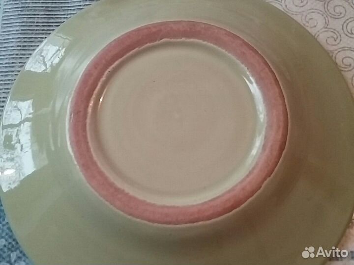 Блюдце керамика, оливковый цвет