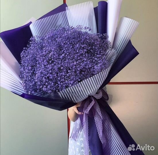 Букеты Гиганты из Цветной Гипсофилы. Доставка